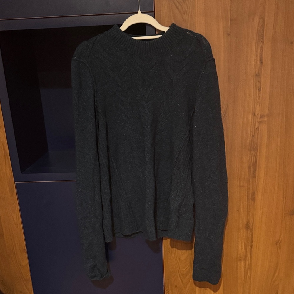 Free People Deep Teal Crewneck Sweater
